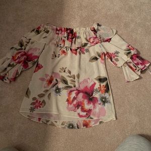 white house black market off the shoulder blouse S